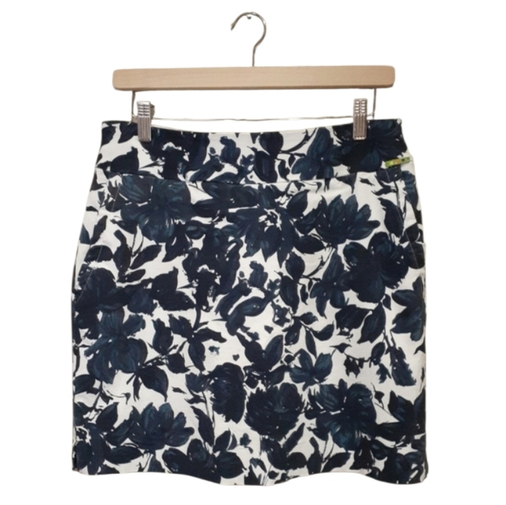 Swing Control Golf Skort Blue Floral Size 8 Made In Canada